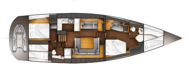 pilot saloon 58 plan 3 cabines cab proprio avant