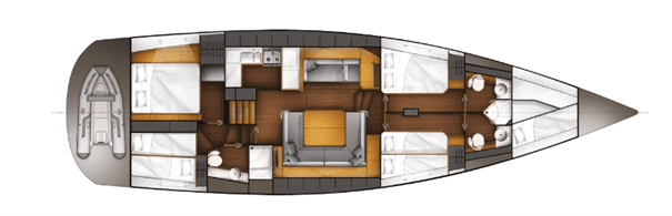 pilot saloon 58 plan 4 cabines