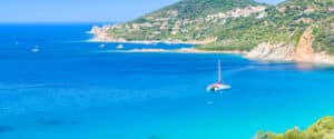 summer coastal landscape of south corsica