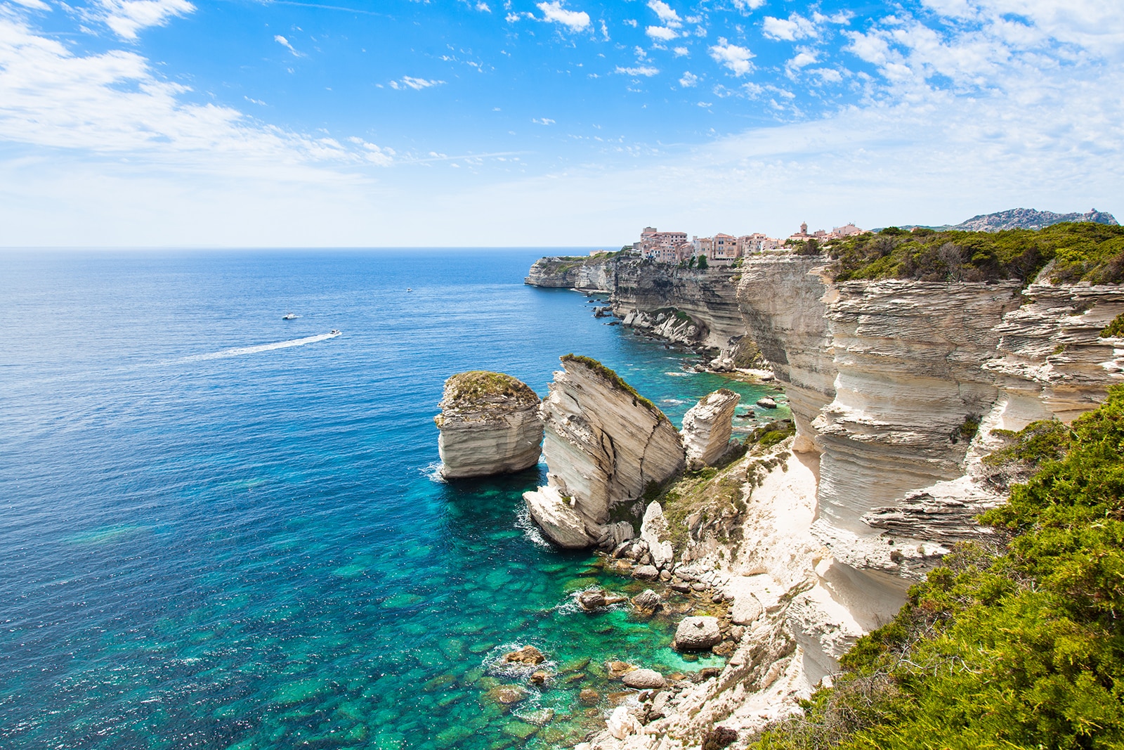 Vue des falaises de Bonifacio en Corse France