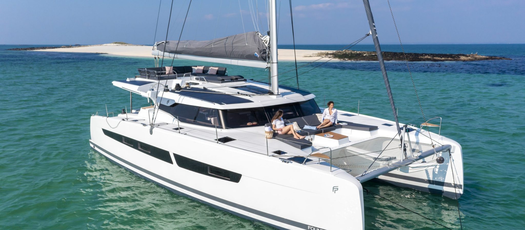 Fountaine Pajot shipyard, the new Fountaine Pajot 51, south Brittany on march 7, 2022, photo © Jean-Marie LIOT - www.jmliot.com