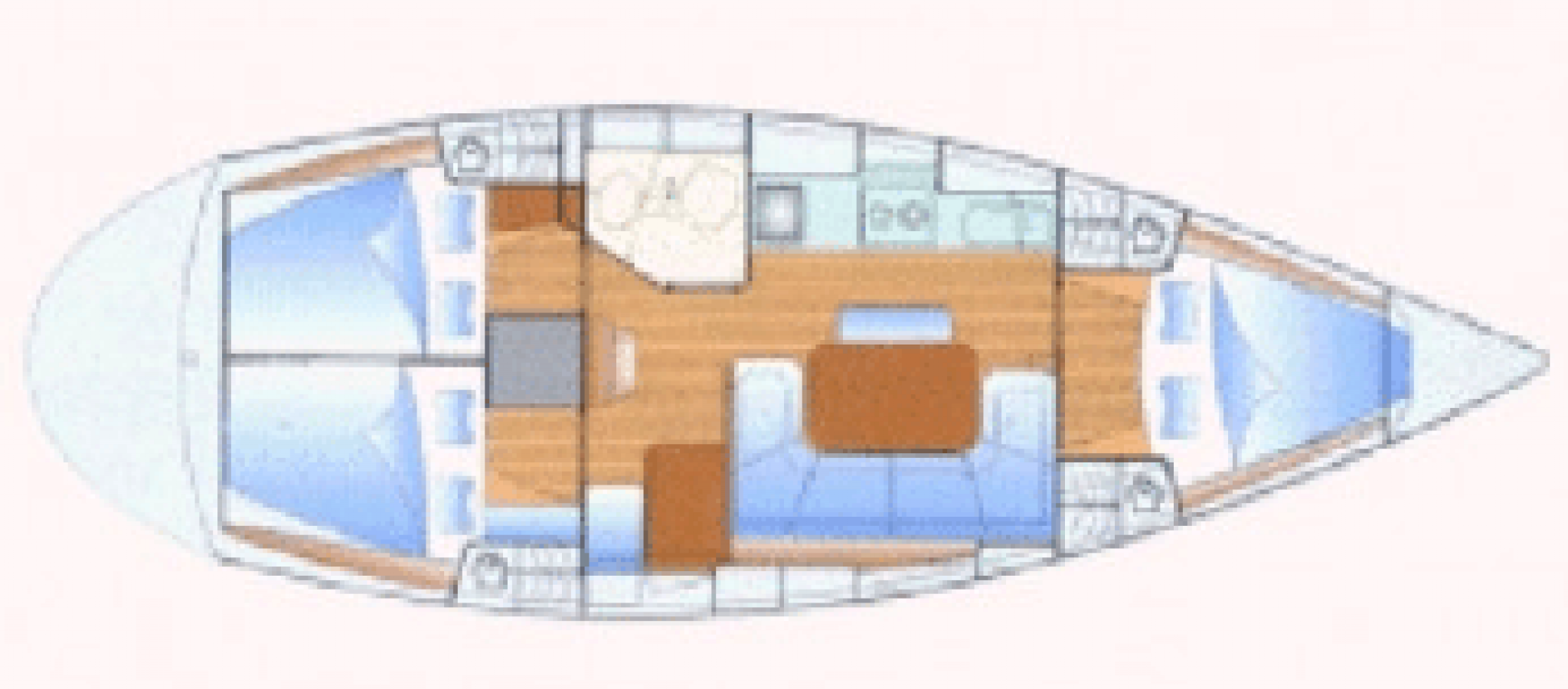 Bavaria 37 cruiser plan 3 cabines