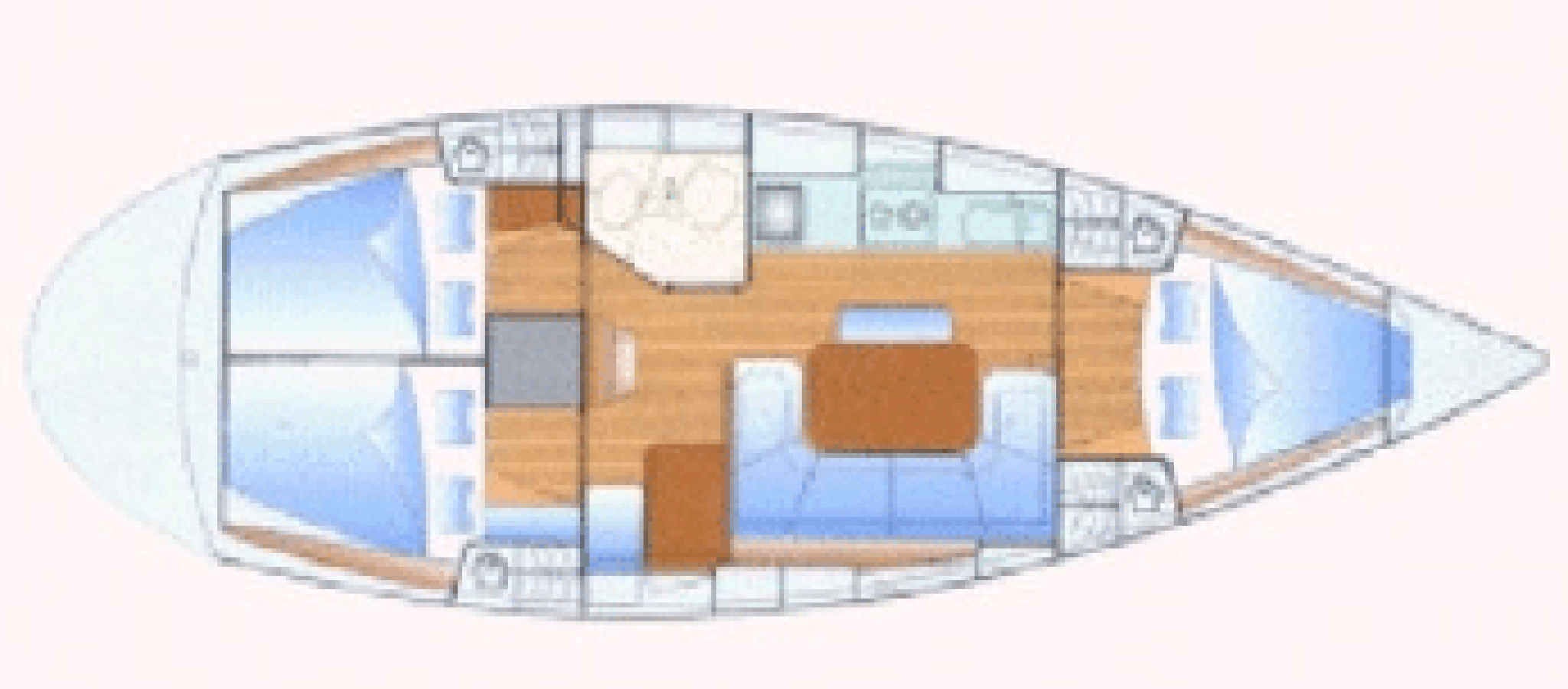 Bavaria 37 cruiser plan 3 cabines