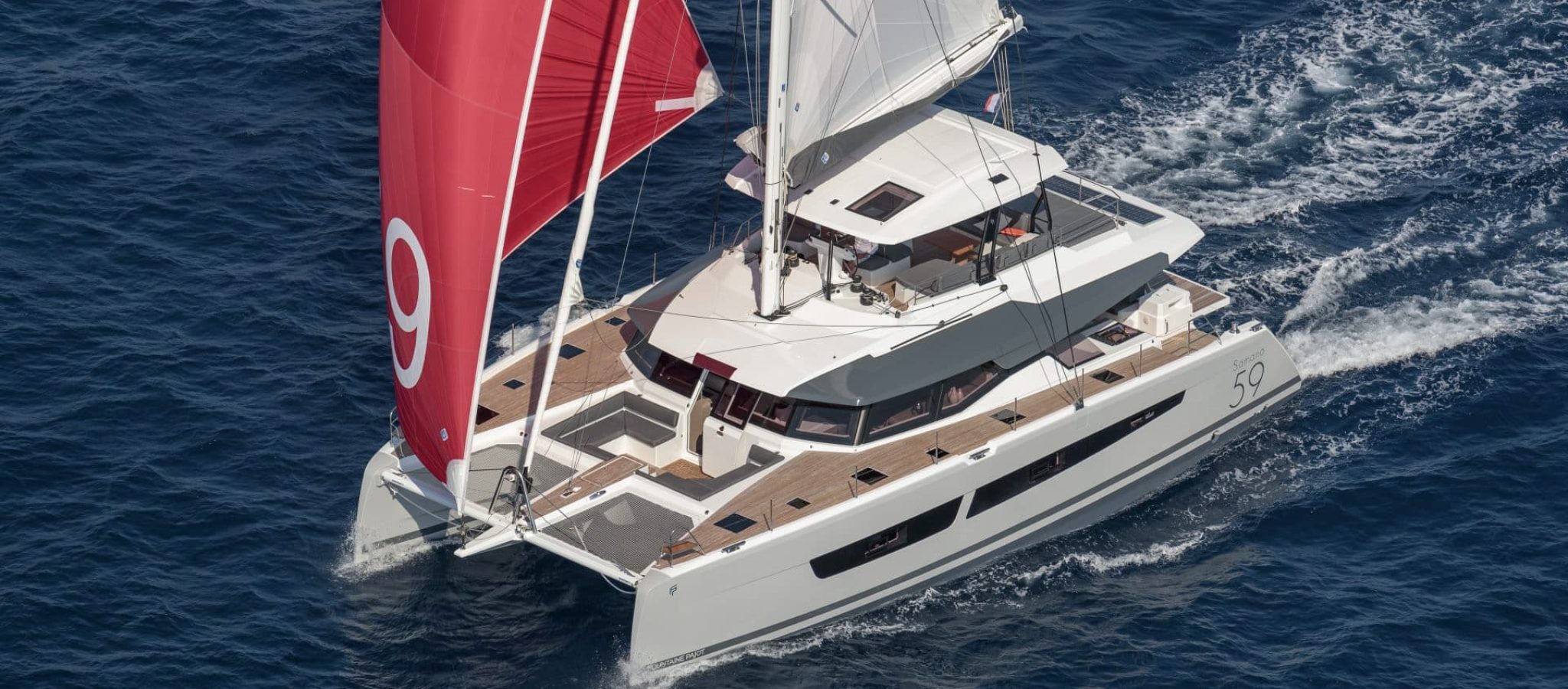 Catamaran de luxe Samana 59 Fountaine Pajot en navigation