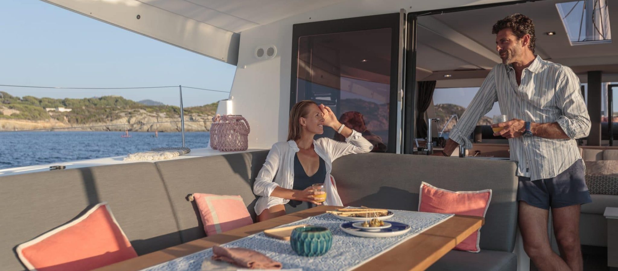 Isla 40 Fountaine Pajot catamaran cockpit