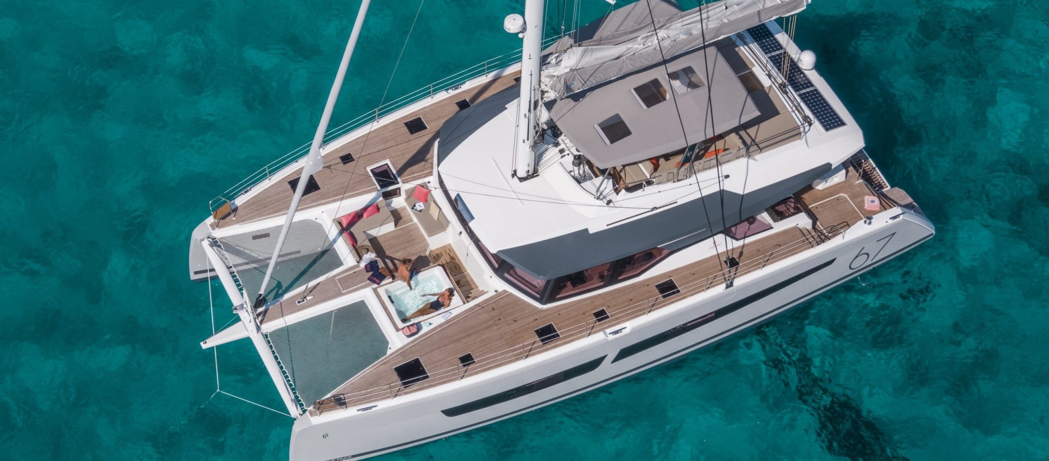 30/08/2018, Porto Vecchio (FRA, South Corsica) Chantier Fountaine-Pajot, Alegria 67