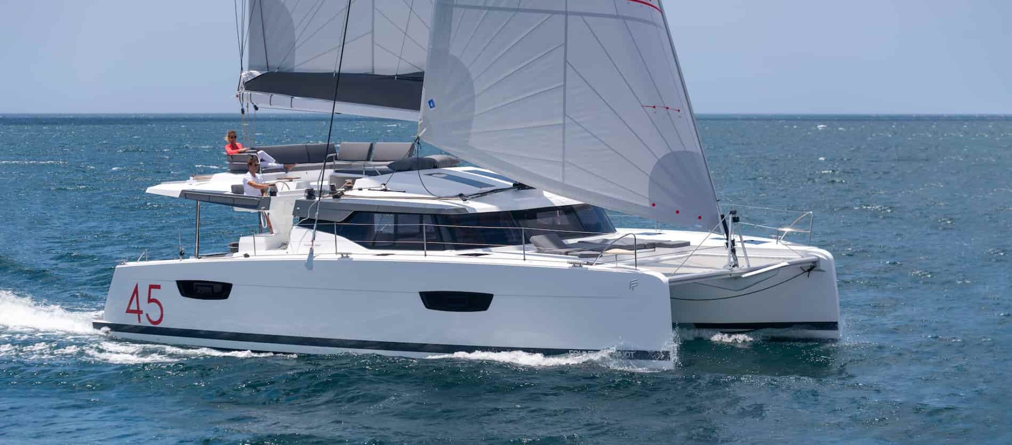 Catamaran à voile Elba 45 Fountaine Pajot en navigation